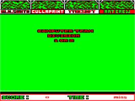 Title screen of Goal! on the Acorn Electron.