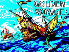 Title screen of Golden Voyage, The on the Acorn Electron.