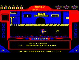Title screen of Gunfighter on the Acorn Electron.