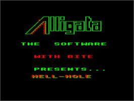 Title screen of Hell Hole on the Acorn Electron.