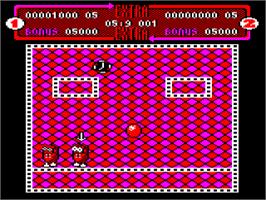 Title screen of Helter Skelter on the Acorn Electron.