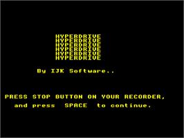 Title screen of Hyperdrive on the Acorn Electron.