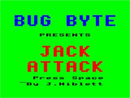 Title screen of Jack Attack on the Acorn Electron.