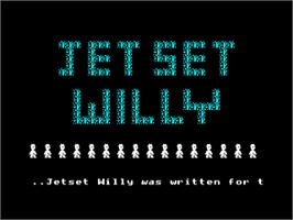 Title screen of Jet Set Willy on the Acorn Electron.