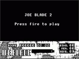 Title screen of Joe Blade 2 on the Acorn Electron.