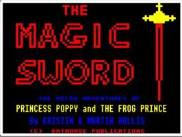 Title screen of Magic Sword, The on the Acorn Electron.