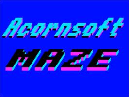 Title screen of Maze on the Acorn Electron.