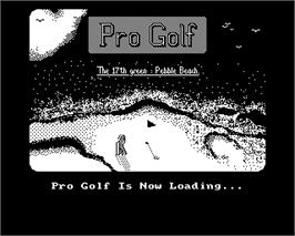 Title screen of Pro Golf on the Acorn Electron.