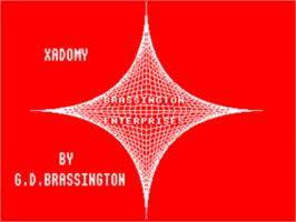 Title screen of Xadomy on the Acorn Electron.