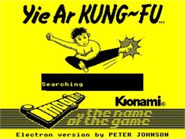 Title screen of Yie Ar Kung-Fu on the Acorn Electron.