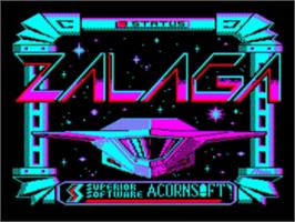 Title screen of Zalaga on the Acorn Electron.