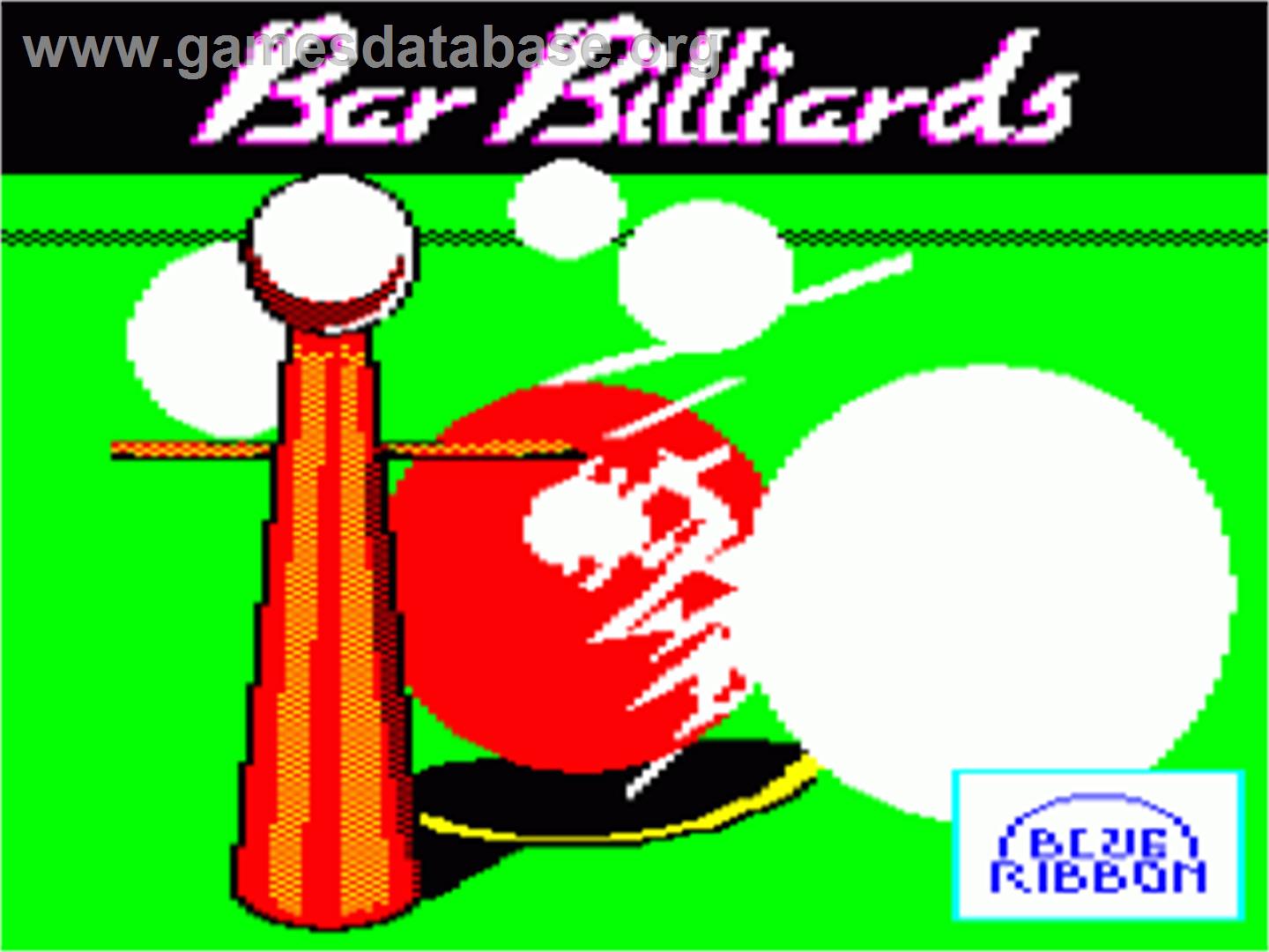 Bar Billiards - Acorn Electron - Artwork - Title Screen