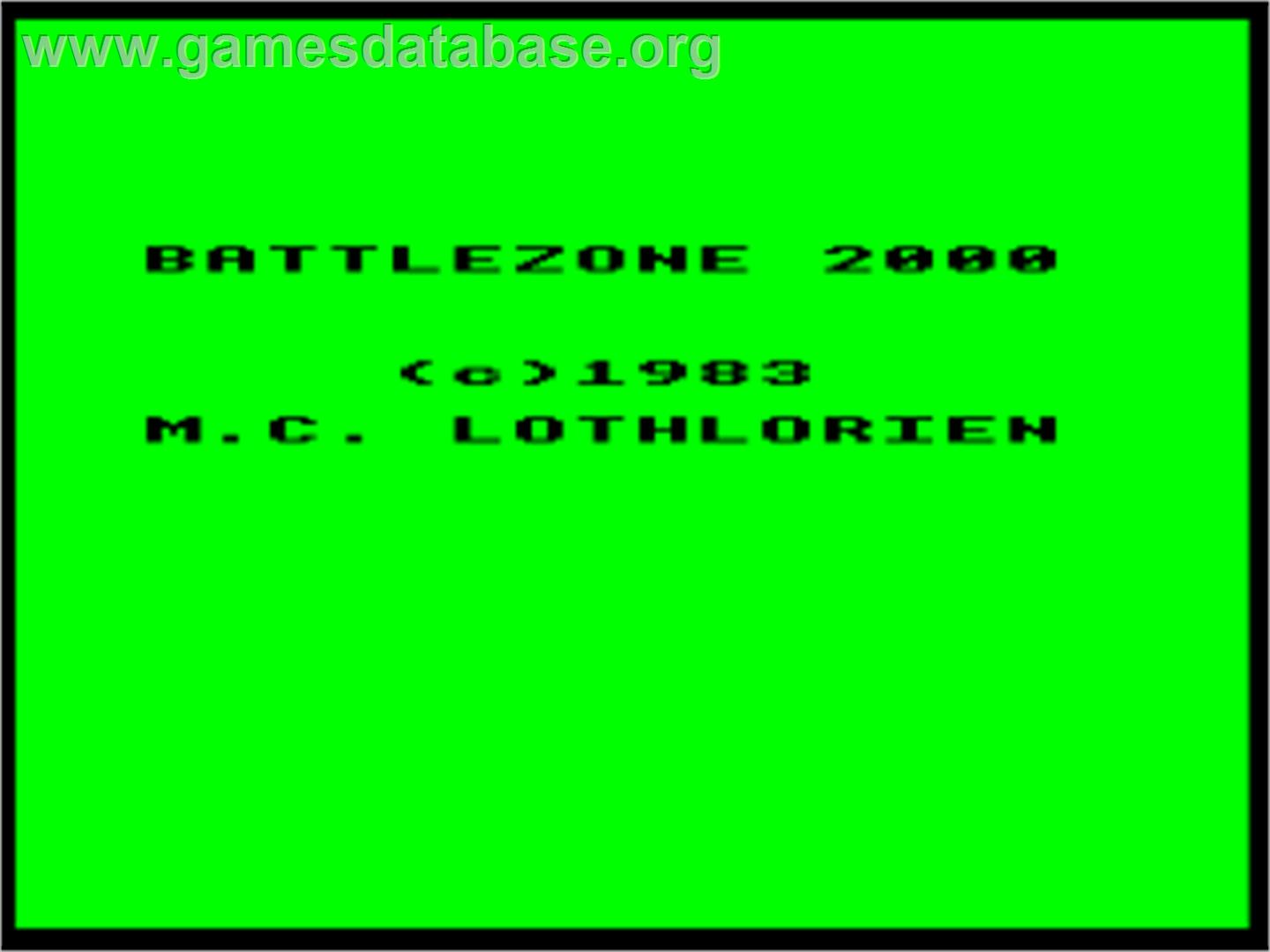 Battlezone 2000 - Acorn Electron - Artwork - Title Screen