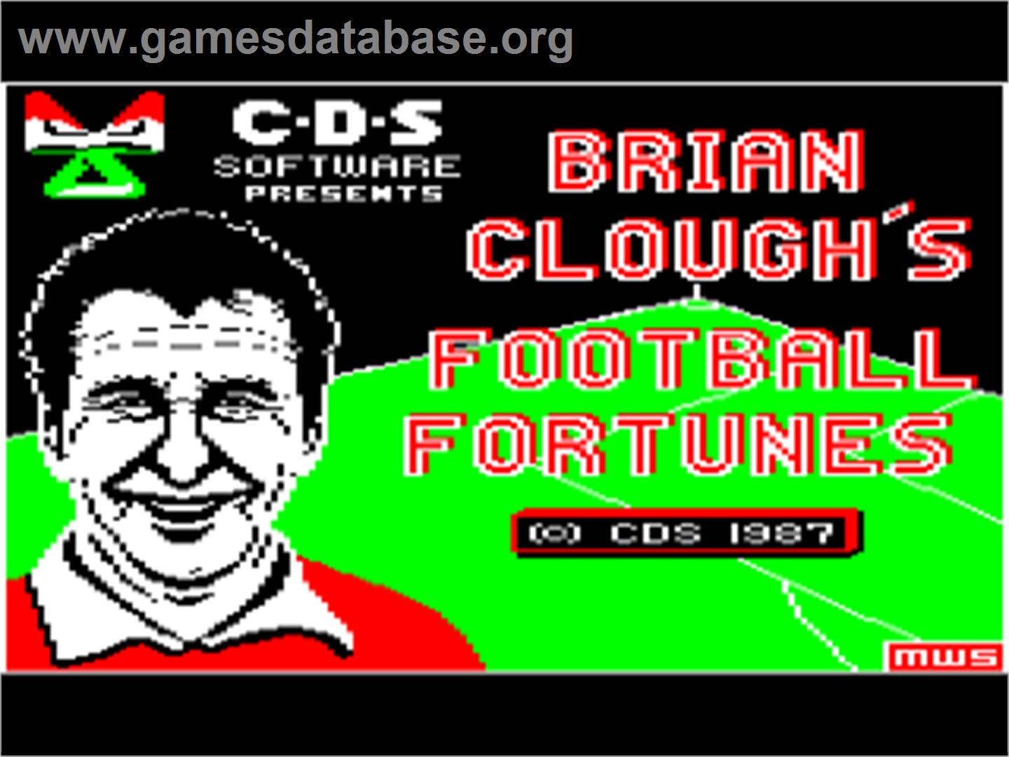 Brian Clough's Football Fortunes - Acorn Electron - Artwork - Title Screen