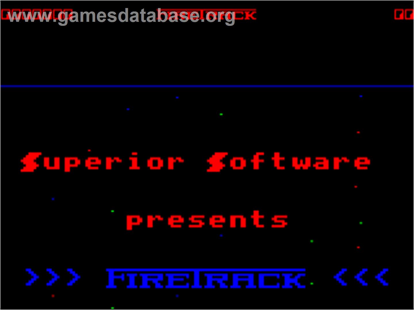 Firetrack - Acorn Electron - Artwork - Title Screen