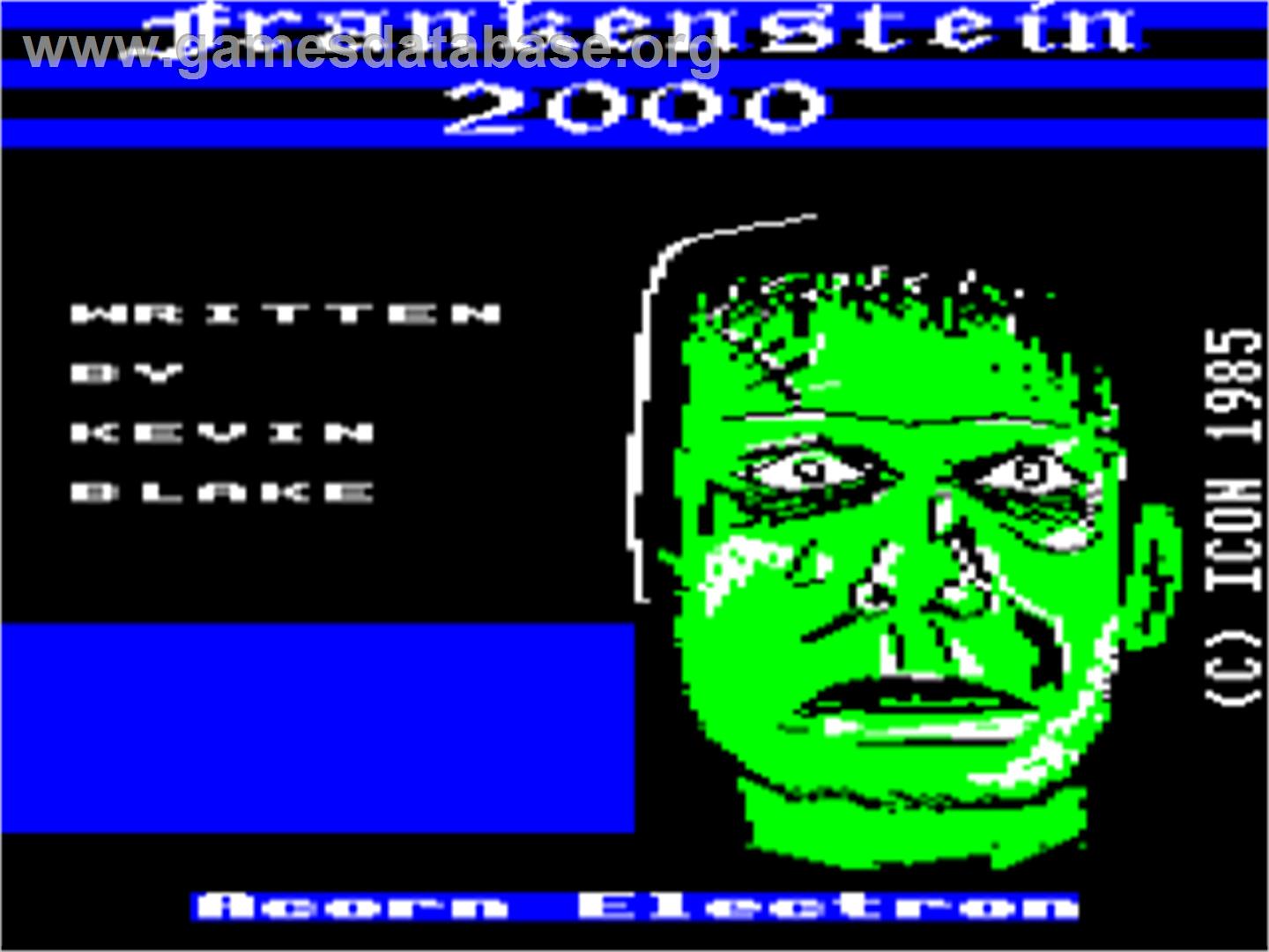 Frankenstein 2000 - Acorn Electron - Artwork - Title Screen
