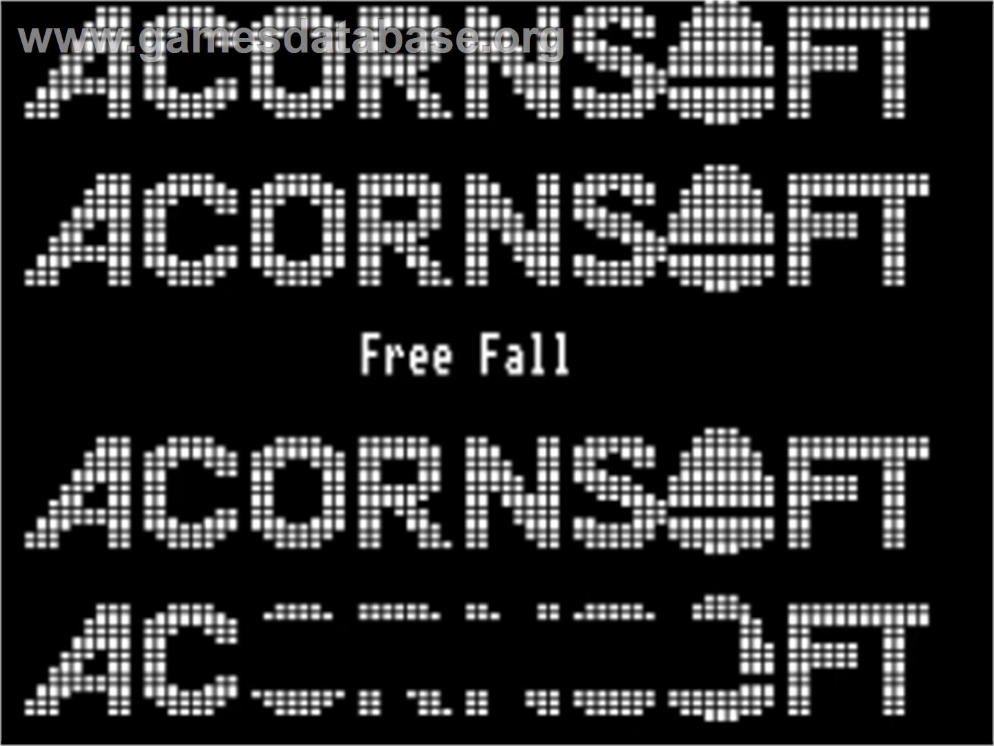 Free Fall - Acorn Electron - Artwork - Title Screen