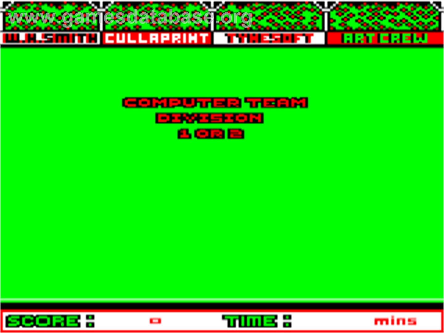 Goal! - Acorn Electron - Artwork - Title Screen