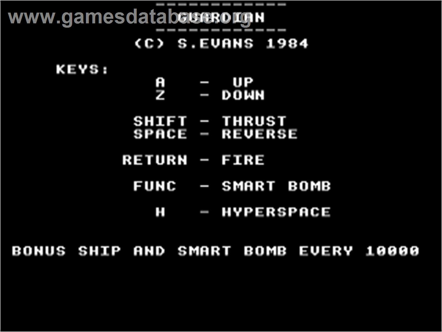 Guardian - Acorn Electron - Artwork - Title Screen
