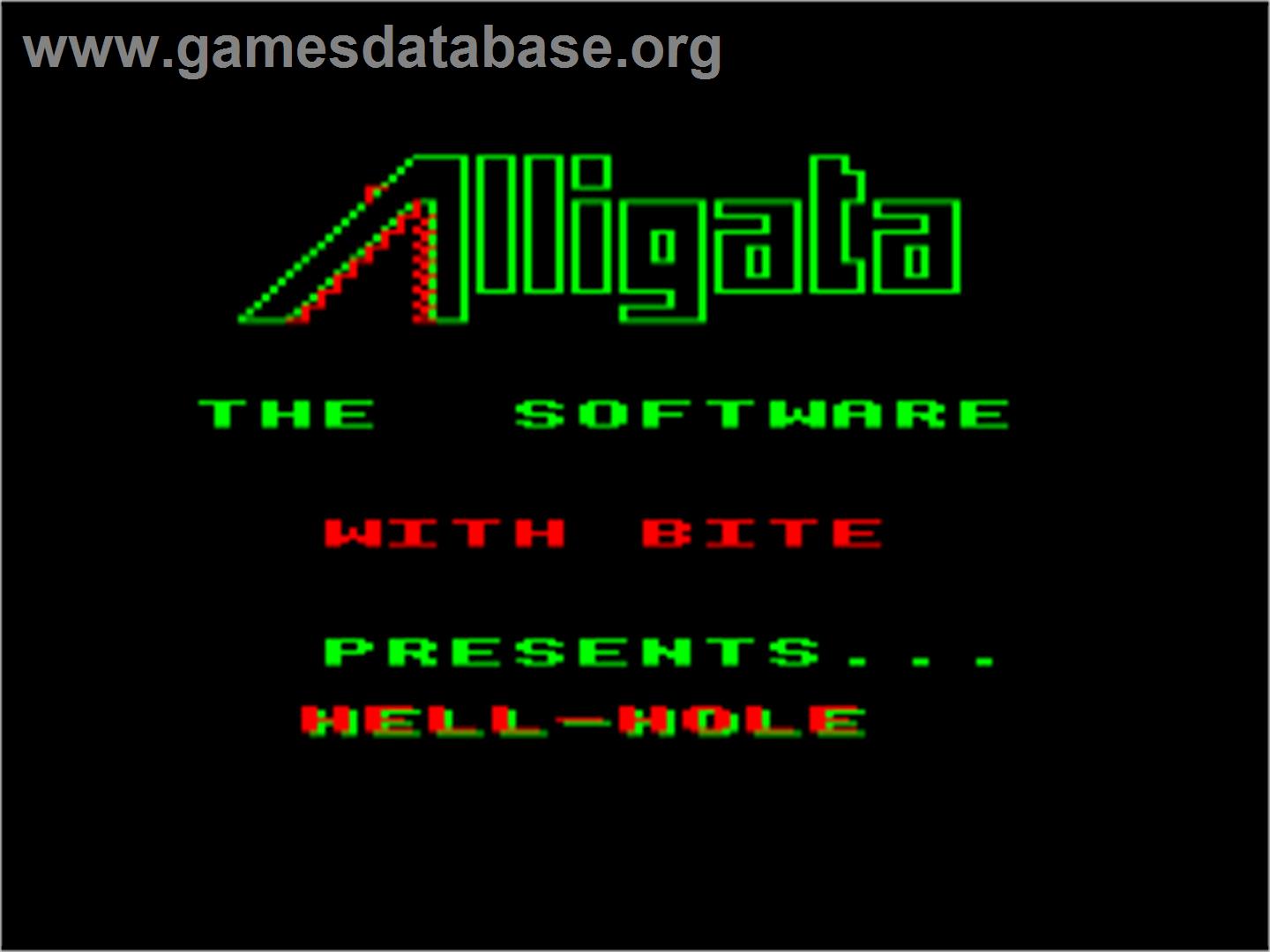 Hell Hole - Acorn Electron - Artwork - Title Screen