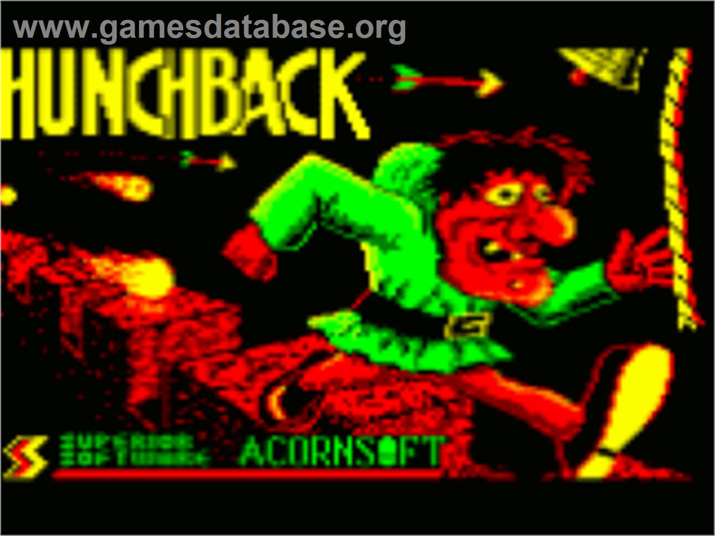 Hunchback - Acorn Electron - Artwork - Title Screen