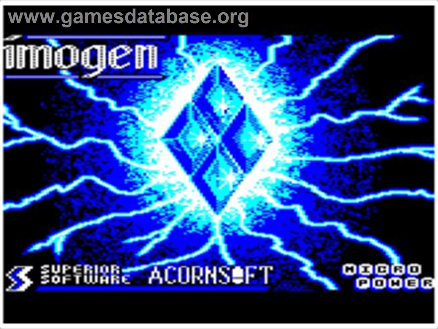 Imogen - Acorn Electron - Artwork - Title Screen