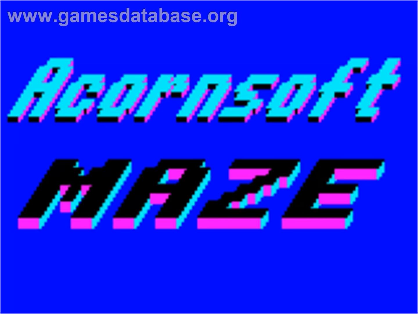 Maze - Acorn Electron - Artwork - Title Screen