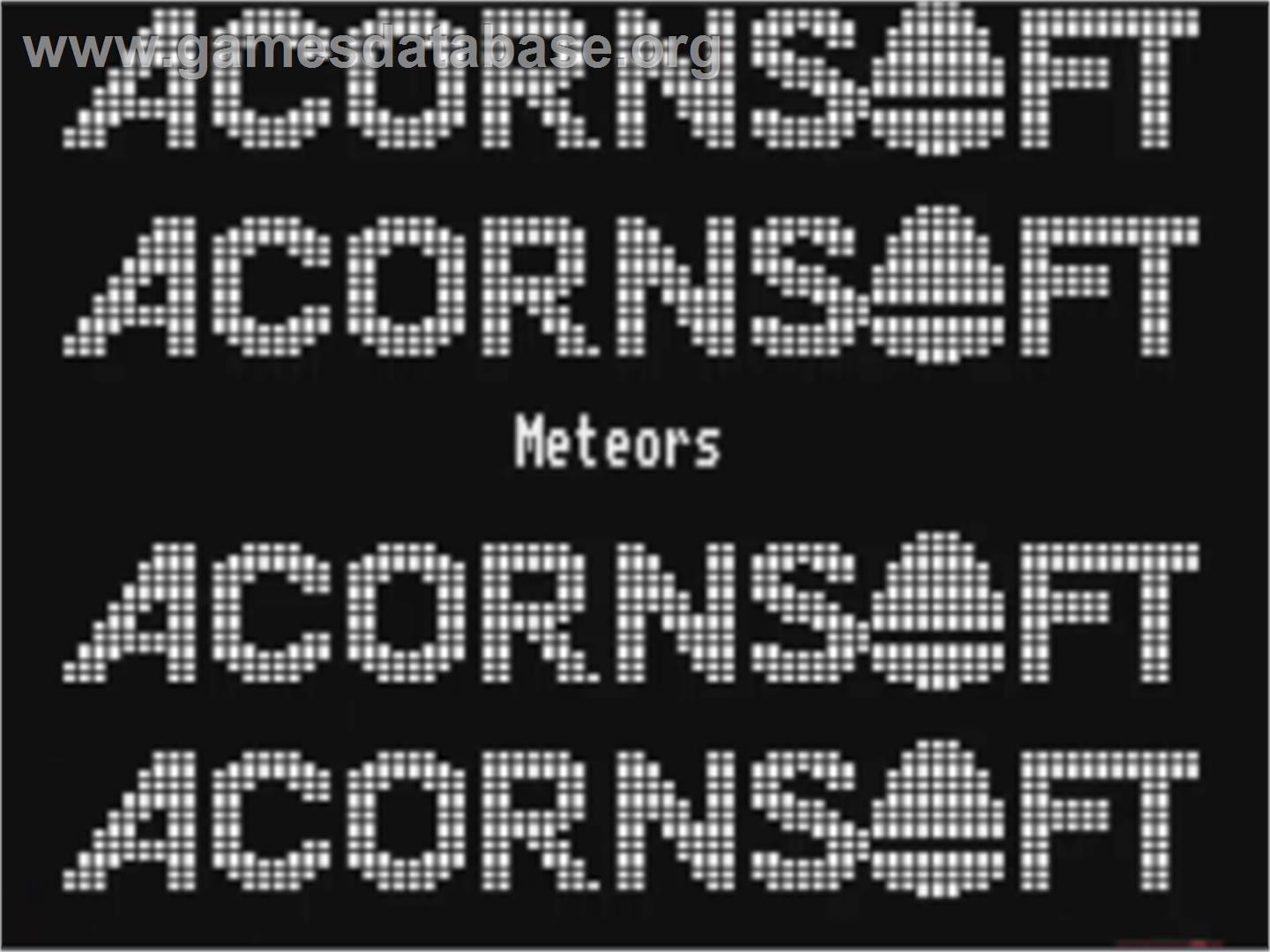 Meteors - Acorn Electron - Artwork - Title Screen