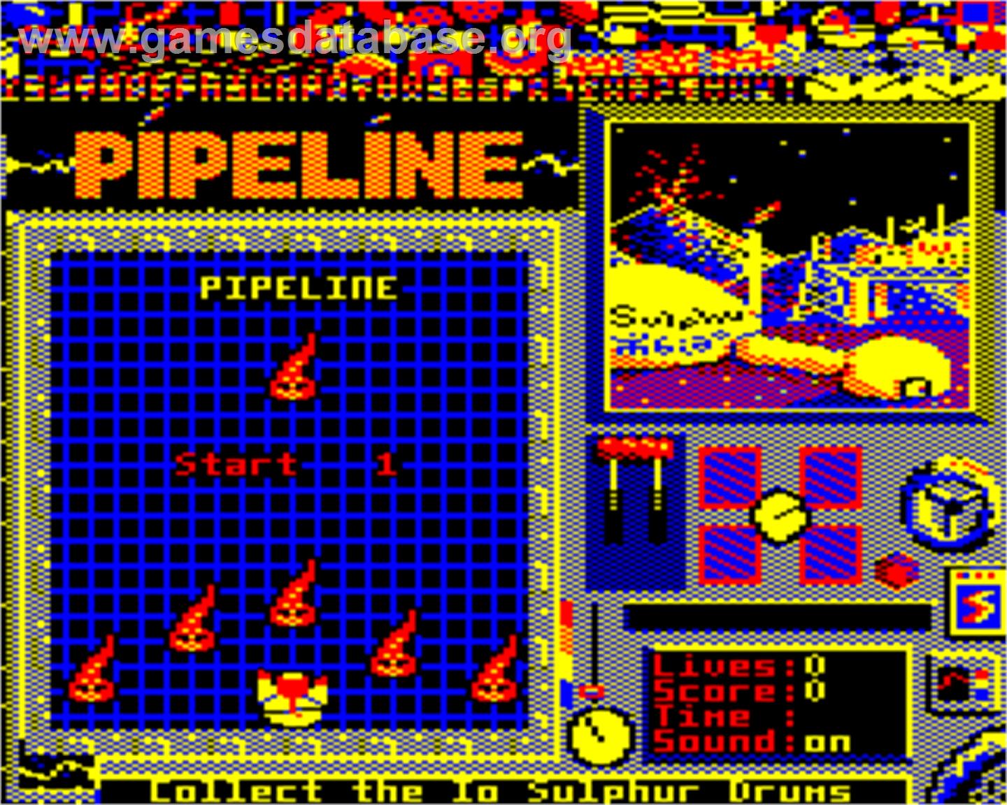 Pipeline - Acorn Electron - Artwork - Title Screen
