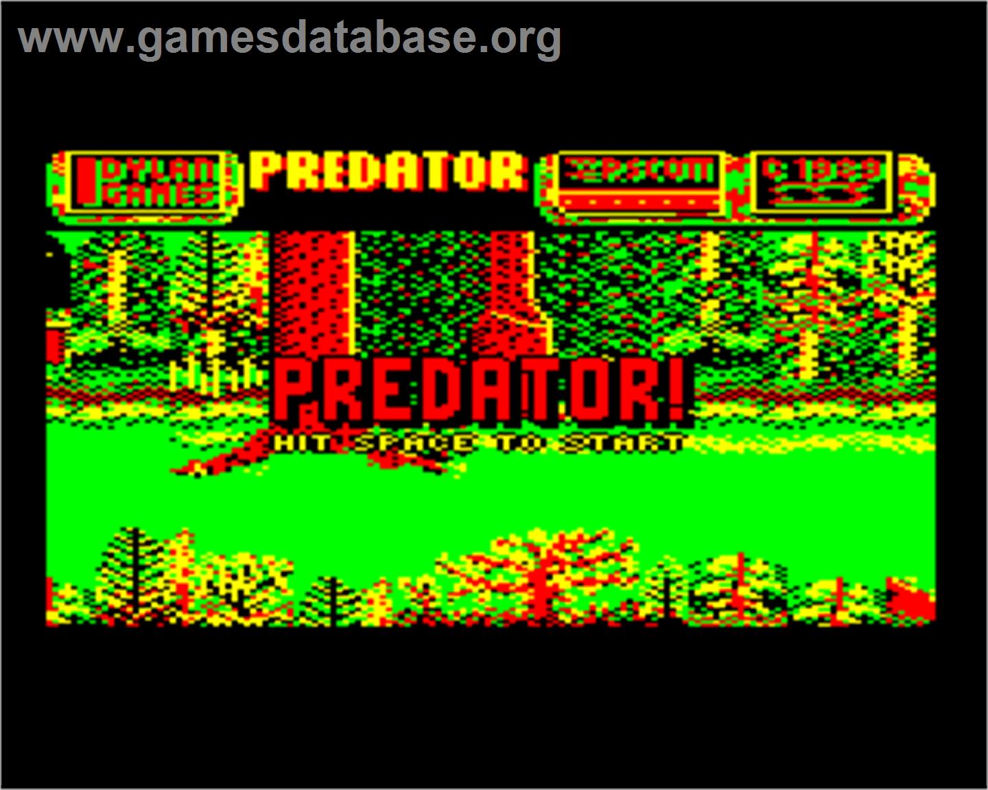 Predator - Acorn Electron - Artwork - Title Screen