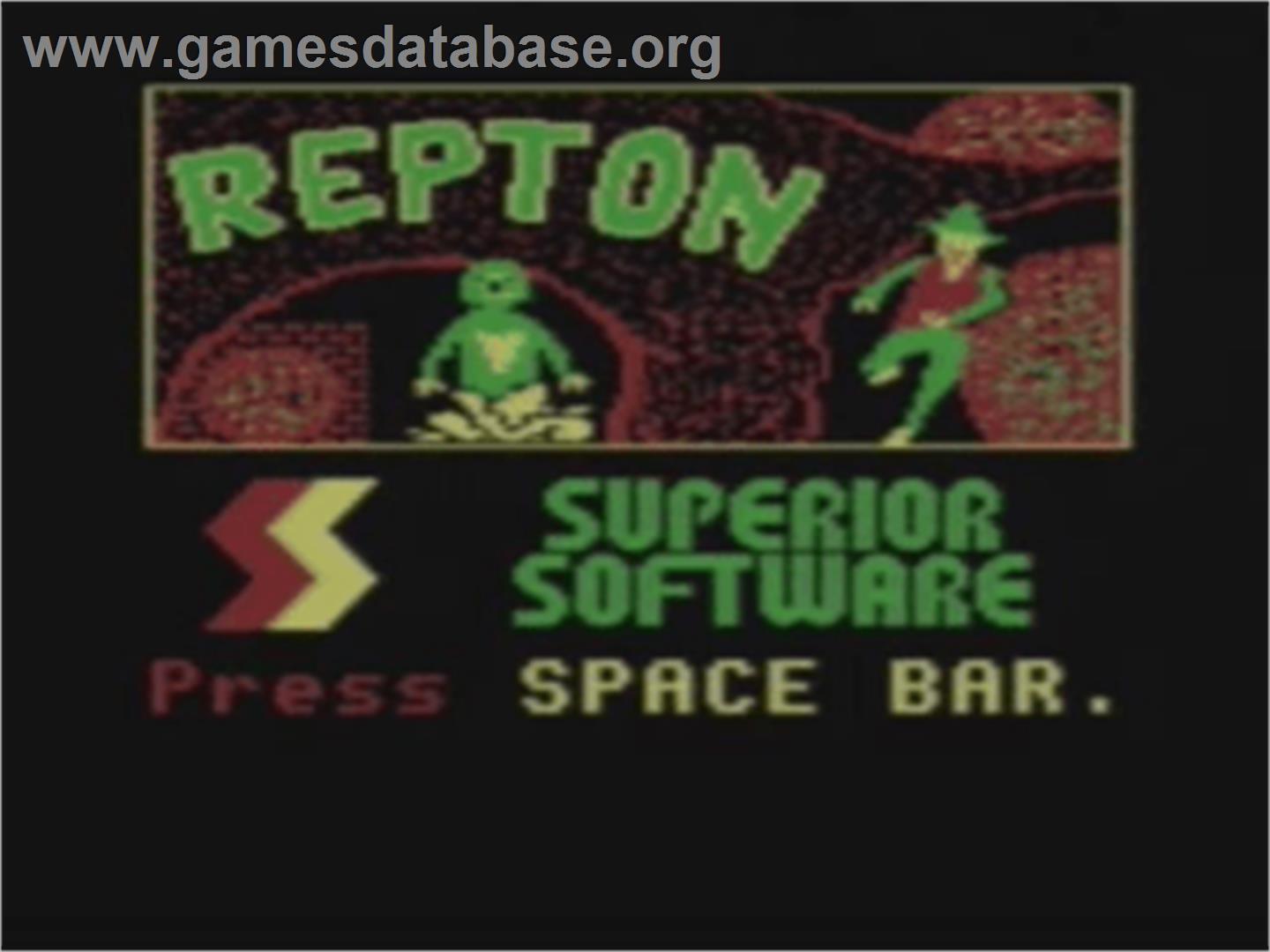 Repton - Acorn Electron - Artwork - Title Screen