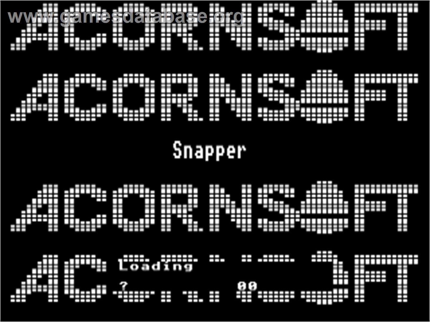 Snapper - Acorn Electron - Artwork - Title Screen