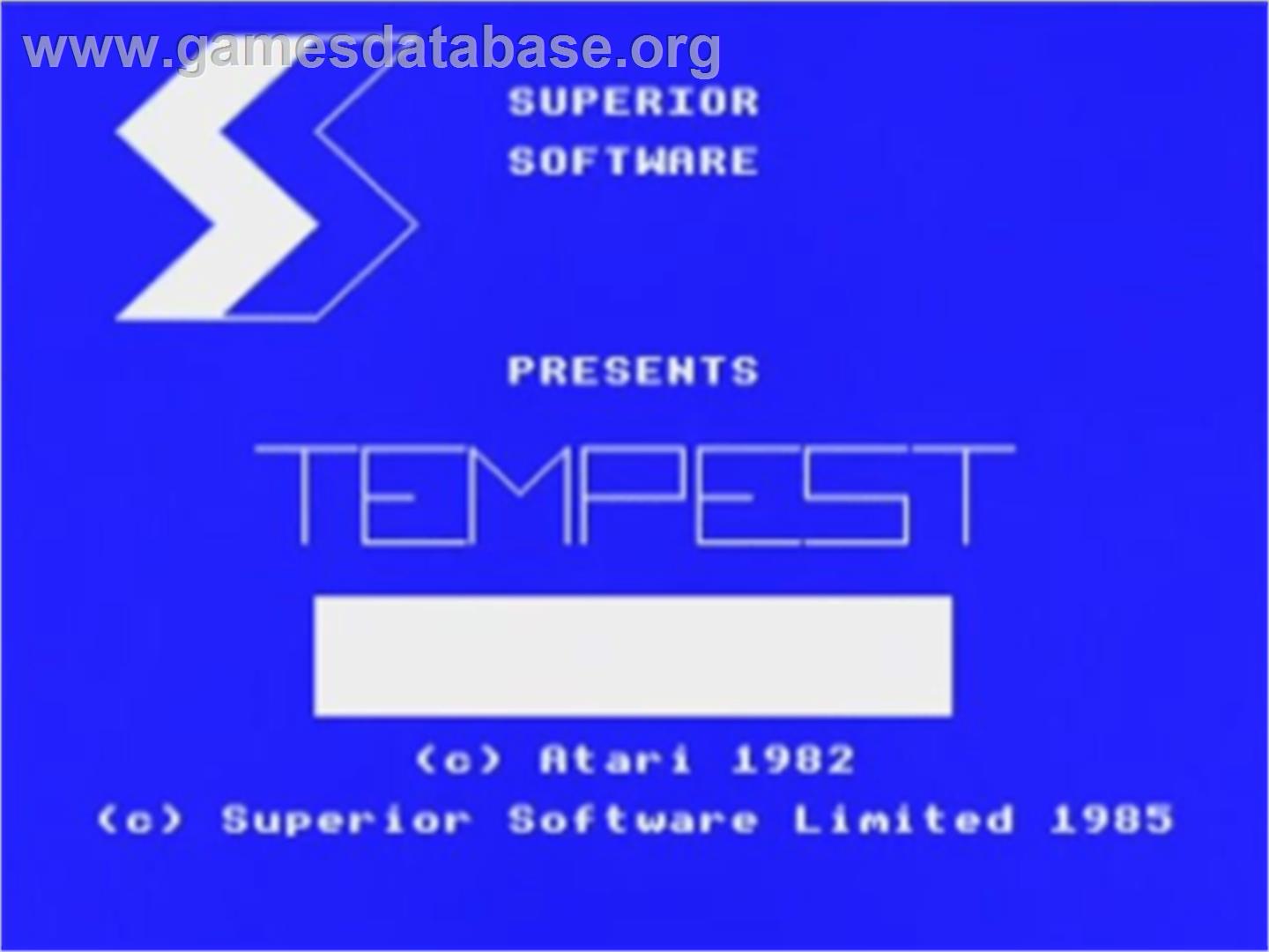 Tempest - Acorn Electron - Artwork - Title Screen