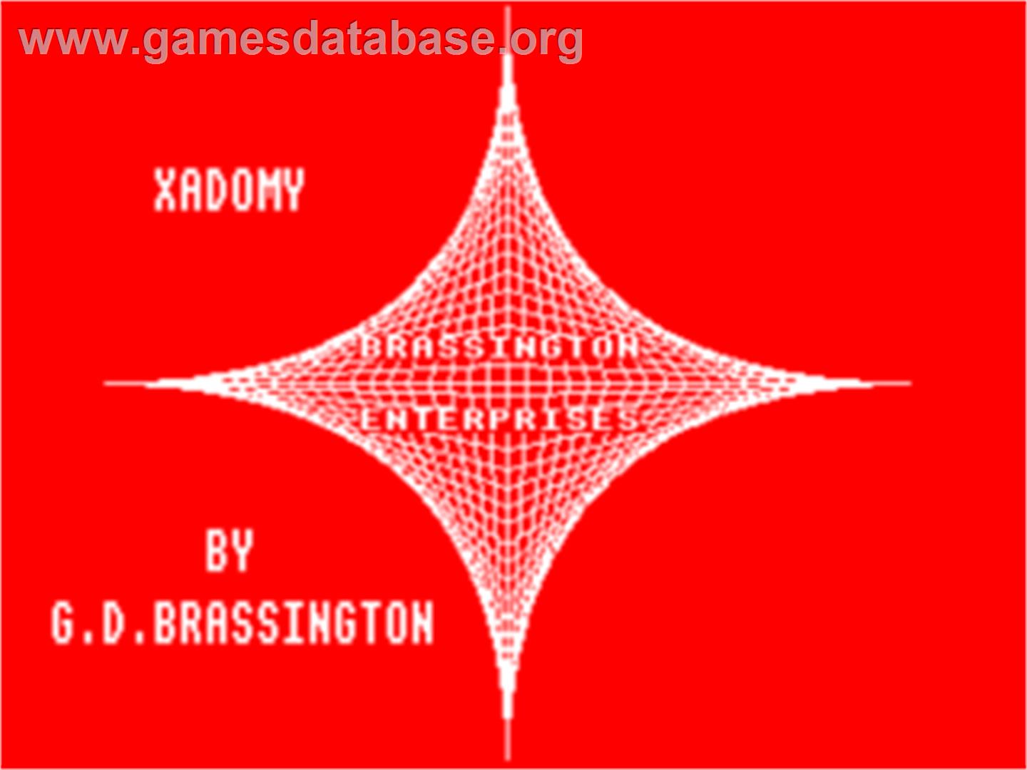 Xadomy - Acorn Electron - Artwork - Title Screen