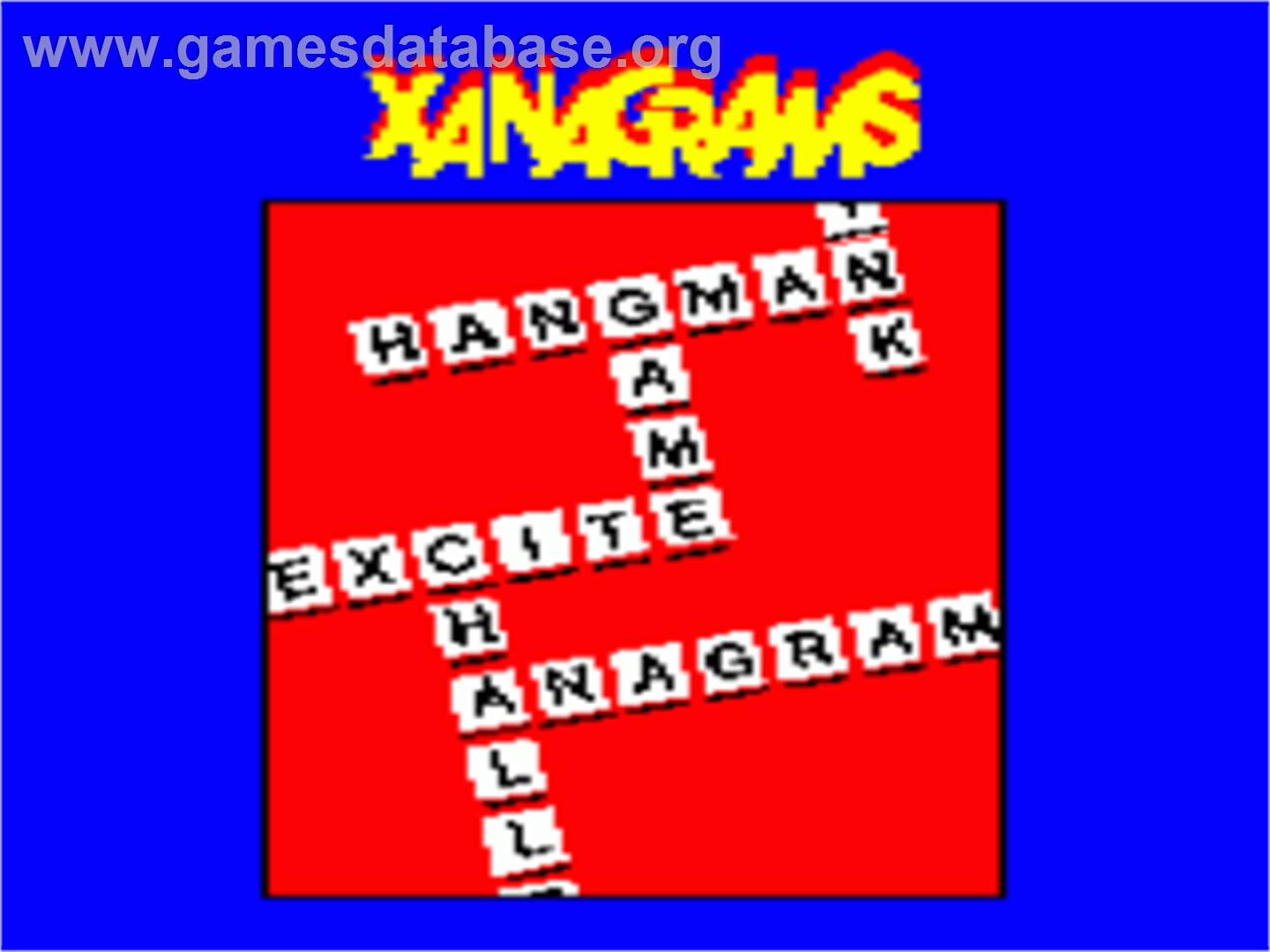 Xanagrams - Acorn Electron - Artwork - Title Screen