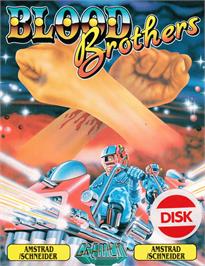 Box cover for Blood Brothers on the Amstrad CPC.