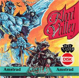Box cover for Blood Valley on the Amstrad CPC.