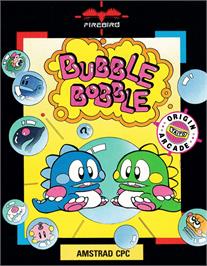 Box cover for Bubble Bobble on the Amstrad CPC.