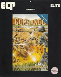 Box cover for Commando on the Amstrad CPC.