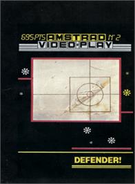Box cover for Defender on the Amstrad CPC.