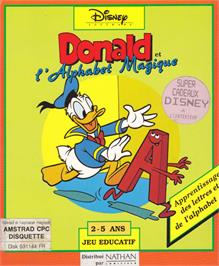 Box cover for Donald's Alphabet Chase on the Amstrad CPC.
