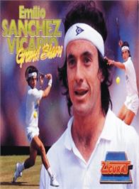 Box cover for Emilio Sanchez Vicario Grand Slam on the Amstrad CPC.