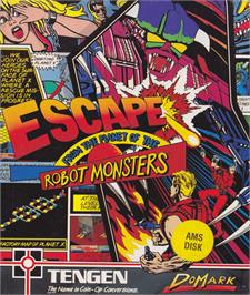 Box cover for Escape from the Planet of the Robot Monsters on the Amstrad CPC.