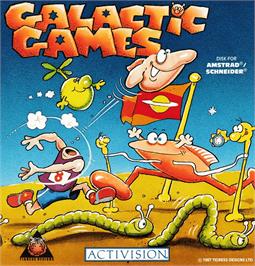 Box cover for Galactic Games on the Amstrad CPC.