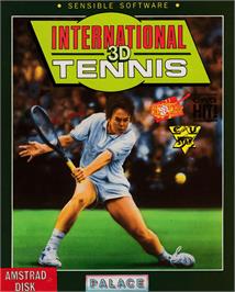 Box cover for International 3D Tennis on the Amstrad CPC.