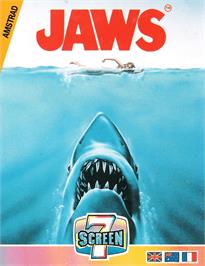 Box cover for Jaws on the Amstrad CPC.