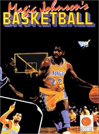 Box cover for Magic Johnson's Basketball on the Amstrad CPC.