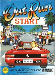 Box cover for Out Run on the Amstrad CPC.
