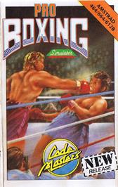 Box cover for Pro Boxing Simulator on the Amstrad CPC.
