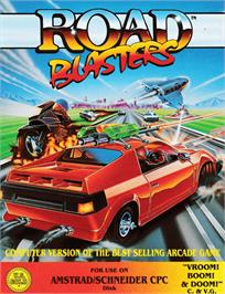 Box cover for Roadblasters on the Amstrad CPC.
